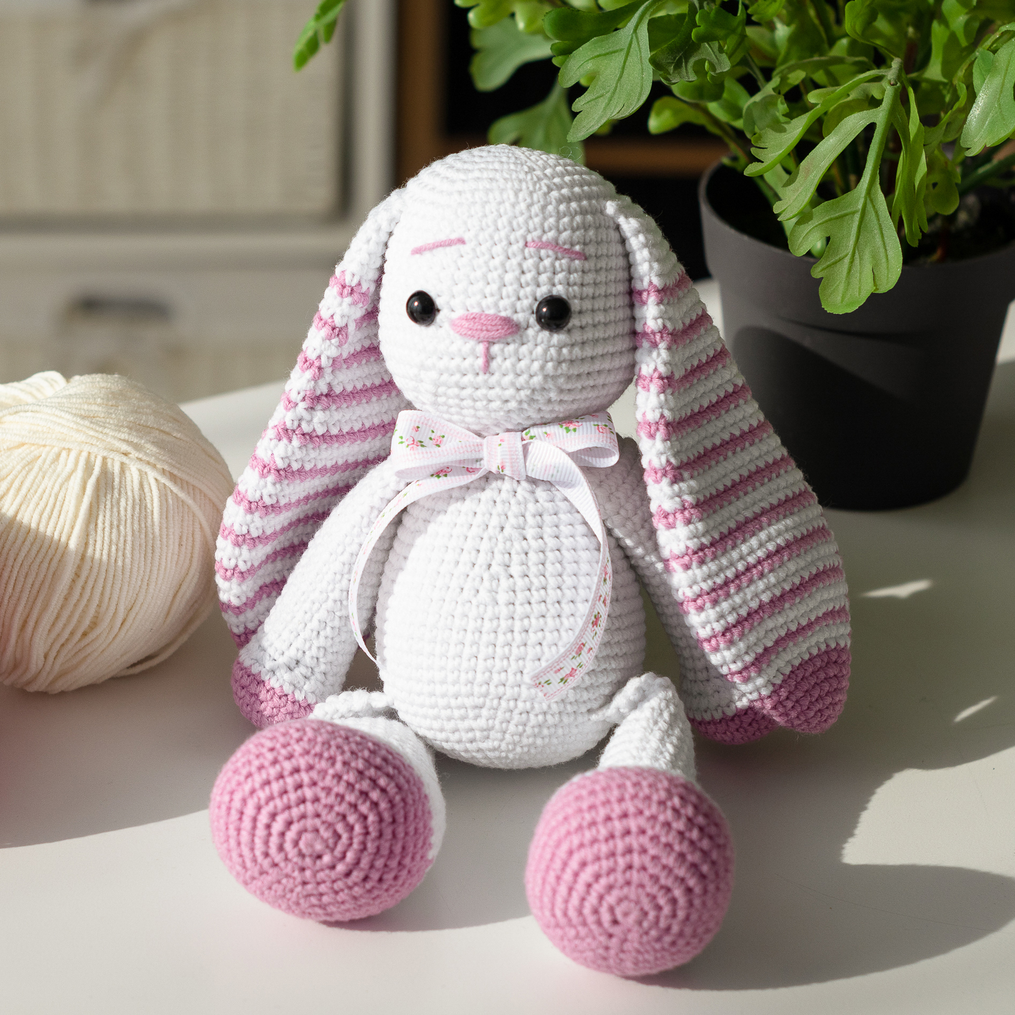 Crochet Bunny Pattern long ears, Amigurumi rabbit tutorial